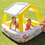 Детский надувной бассейн Intex 57470-1 Аквариум со съемным навесом желтый 157 х 157 х 122 см с шариками 10 шт