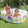 Детский надувной бассейн Intex 57471-3 Аквариум 159 х 159 х 50 см с шариками 10 шт тентом подстилкой насосом