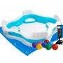 Детский надувной бассейн Intex 56475-2 229 х 229 х 66 см с шариками 10 шт подстилкой насосом