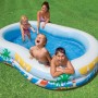 Детский надувной бассейн Intex 56490-3 Райская Лагуна 262 х 160 х 46 см с шариками 10 шт подстилкой тентом насосом