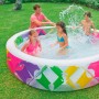 Детский надувной бассейн Intex 56494-3 Колесо 229 х 56 см с шариками 10 шт тентом подстилкой насосом