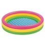 Детский надувной бассейн Intex Радужный с шариками 10 шт тентом подстилкой насосом 114 х 25 см Разноцветный (hub_8s1a5w)