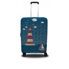 Чохол для валізи Coverbag маяк L-принт 0405