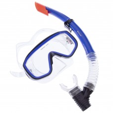 Набор для плавания маска с трубкой Zelart M138-SN50-4-PVC Черный-синий (PT0877)