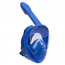 Маска для снорклинга с дыханием через нос детская PL-1294 (силикон, пластик, р-р XS-6-12лет, голубой-белый) (PT0868)