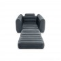 Надувне крісло Intex 66551-2, 224 х 117 х 66 см, з ручним насосом та подушкою, Чорне (hub_nfybph)