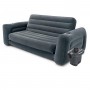 Надувной диван Intex 66552 - 3 203 х 224 х 66 см Флокированный диван трансформер 2 в 1 Серый