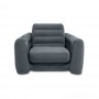 Надувне крісло Intex 66551-2, 224 х 117 х 66 см, з ручним насосом та подушкою, Чорне (hub_nfybph)
