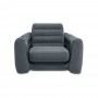Надувное кресло Intex 66551-2, 224 х 117 х 66 см, с ручным насосом и подушкой Черное