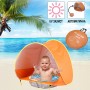 Пляжная детская палатка с бассейном и вентилируемой стенкой автоматическая Pool Baby Tent Оранжевая