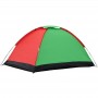 Палатка туристическая 4-х местная кемпинговая Camping Spot 2х2х1.35м Зеленый с красным