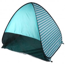 Пляжная палатка автоматическая Sandy Camp Stripes 110х165x150см самораскладная двухместная в чехле Бирюзовая