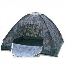 Комплект автоматическая палатка туристическая 4-х местная Camp Камуфляж+Складной стул табурет