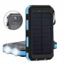 УМБ Power Bank Solar ES1600 фонарик + компас с солнечной панелью 16000 mAh Влагозащищен (ES16000)
