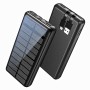 Повербанк Xionel YD-692S 20000mA УМБ Power Bank Black с солнечной батареей