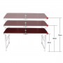 Стіл для пікніка Посилений розкладний зі стільцями 4life 120х60х55/60/70 см (3 режими висоти) Коричневий