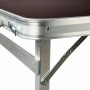 Розкладний стіл посилений з парасолькою Easy Campi 1.8м для пікніка зі стільцями в валізі Коричневий+Мангал