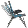 Кресло раскладное Uquip Justy 770х620х1060 мм Blue/Grey (244015)