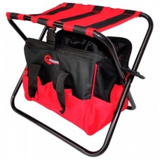 Складной стул с сумкой универсальный Intertool BX-9006 до 90 кг 420*310*360 мм Черно-красный