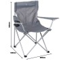 Кресло раскладное Bo-Camp Foldable Compact 89х12х12 см Grey (1267192)