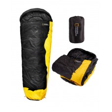 Спальный мешок National Geographic Sleeping Bag Black/Yellow 230 x 74 см