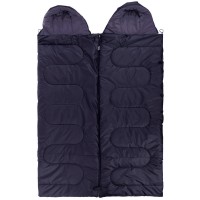 Спальный мешок одеяло с капюшоном двухместный CHAMPION Турист SY-4733 Темно-синий