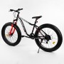 Велосипед спортивный фэтбайк алюминиевая рама Corso Avalon 26" Black and coral (104728)