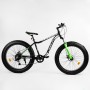Велосипед спортивный фэтбайк алюминиевая рама Corso Avalon 26" Black and green (104725)